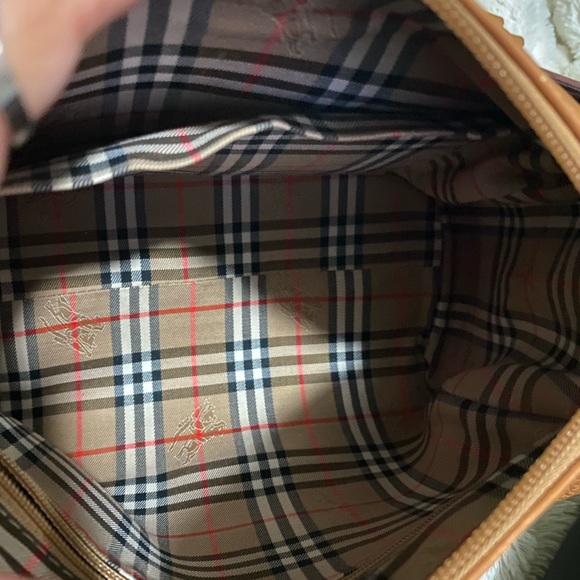 Burberry’s leather brown tan bag -good used condition -firm - Picture 8 of 14